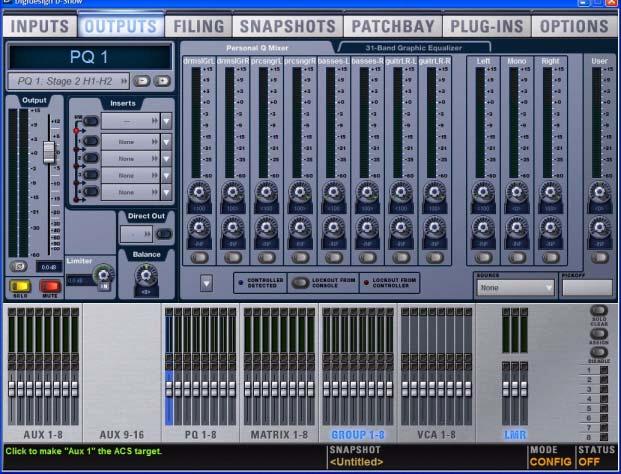 Configuring Personal Q Mixers in D-Show Before you can control a Personal Q Mixer remotely, you must configure its inputs and outputs from the D-Show console.