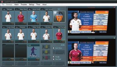 editor LiveCG Football editor allows customization of your graphical content with clubs and championships standards.