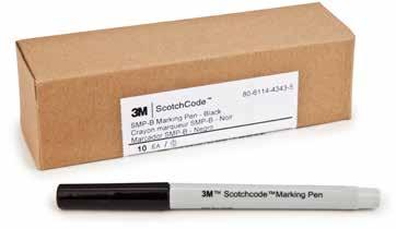 Write-On Area A B C Specifications and Ordering Information for 3M ScotchCode Write-On Wire Marker Books SWB Product UPC Labels Per Write-On Area Marker Size Recommended Inner Case Number (054007-)