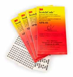Specifications and Ordering Information for 3M ScotchCode Pre-Printed Wire Marker Book SPB Product Number SPB-01 49951 45 15 Quantity (each) Contents Inner Unit Pack Case Qty.