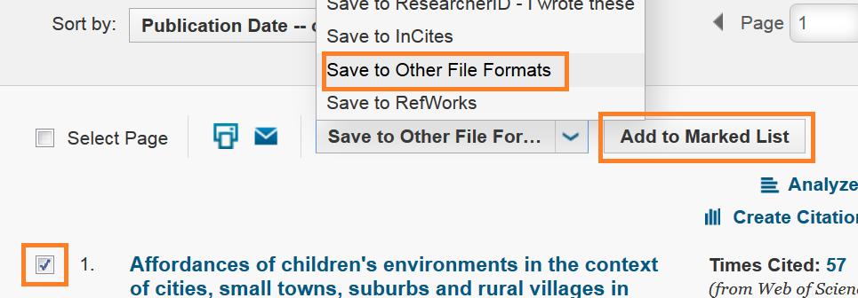 Save the reference(s) using Other fle