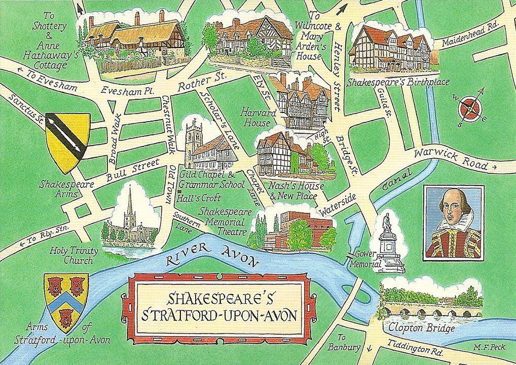 William Shakespeare was born in Stratford-upon-Avon in 1564. He married Anne Hathaway when he was 18.