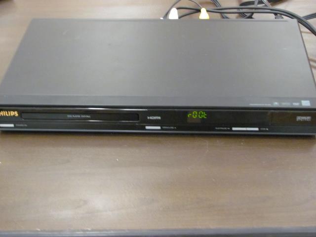 VIDEO EQUIPMENT DVD player: The Philips DVD player is in a box marked Samsung. (The original carton packaging became unusable.) It is extremely simple to use.