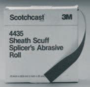 .. Accessories Miscellaneous Accessories 3M Scotchcast 4435 Sheath Scuff This flexible 80 grit, non-conductive, aluminum oxide strip is used to clean and rough up cable sheath.