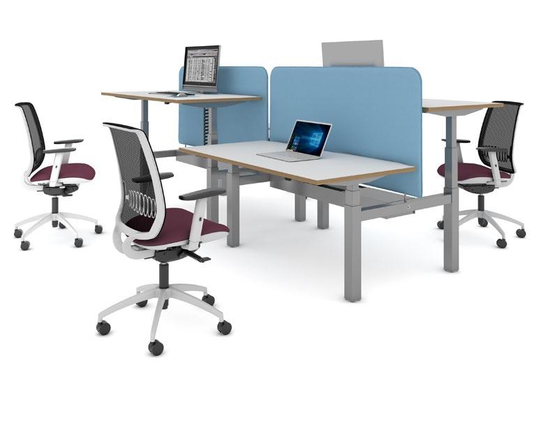 ELEV8 2 - TOUCH Sit-stand esking The ability to sit and stand during the average working day has huge health benefits to the user, helping to burn calories, boost energy levels, improve posture and