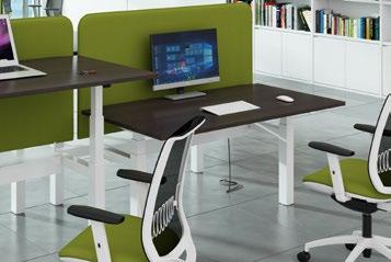 Elev8 2 which provide the same level of privacy between back-to-back Elev8 2 desk when at their highest and lowest