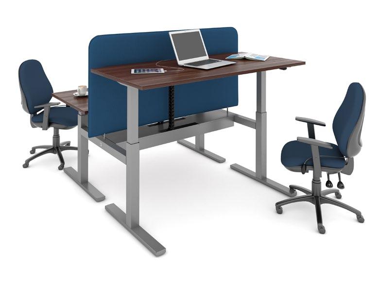 ELEV8 2 - MONO Sit-stand esking Elev8 2 Mono sit-stand desks allow the individual user to electronically adjust the desk height from a sitting to a standing position with the touch of a button.