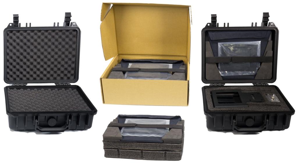 Optional HC-500 Hard Case The foam packaging of the kit has been designed so that customers who buy the optional hard case can simply lift the foam out from the retail carton and insert it directly
