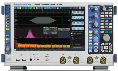 applications analysis and spectrogram + 16-bit high definition, advanced spectrum analysis and spectrogram R&S RTE applications + jitter,