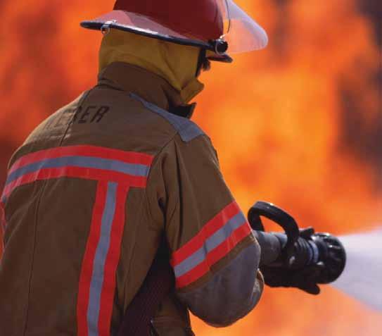 Trusted to stand up through extreme heat Exposure to extreme temperatures is a fact of life in fire fighting.