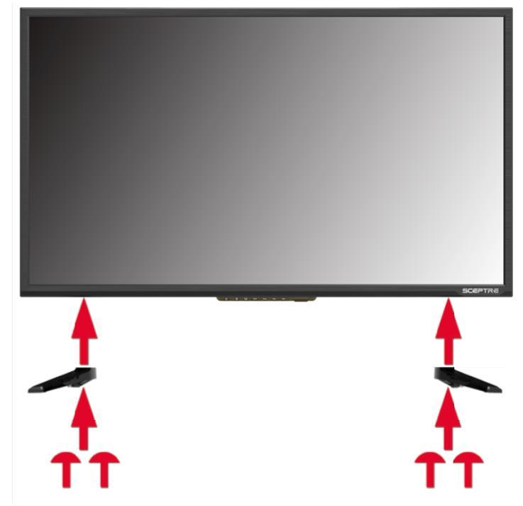 PACKAGE CONTENTS E32 Series User Guide SCEPTRE Display x 1 TV Foot x 2 Screws x 4 Power Cord x 1 (attached) Warranty Card x 1 Display Remote Control (AAA Batteries included) x 1 User Guide x 1