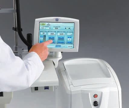 It enables the surgeon to make significant changes to the laser values quickly with two-touch operations.