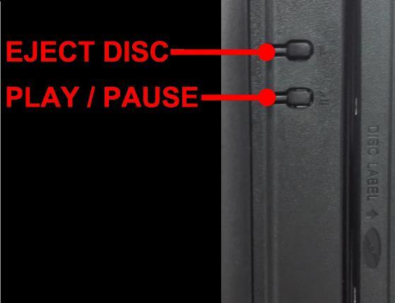 play. When you are facing the front of the display, insert the DVD disc with