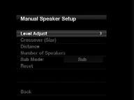 ADVANCED FUNCTIONS Manual SPEAKER Setup The AVR 460/AVR 360 is flexible and may be configured for most speakers, and to compensate for the acoustic characteristics of your room.