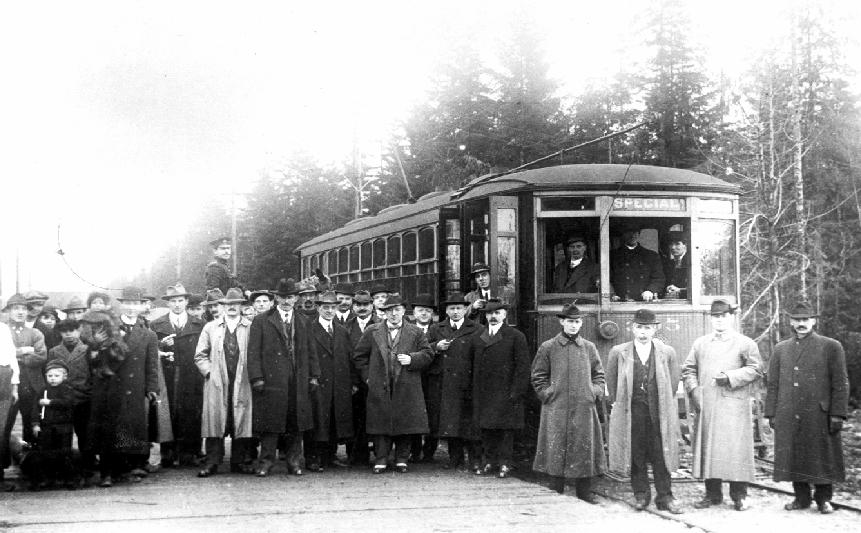 In 1908 the BC Electric Railway was built along what is now the alignment used by the Expo SkyTrain line through Metrotown.