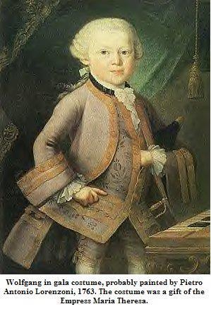 Mozart with outfit given to