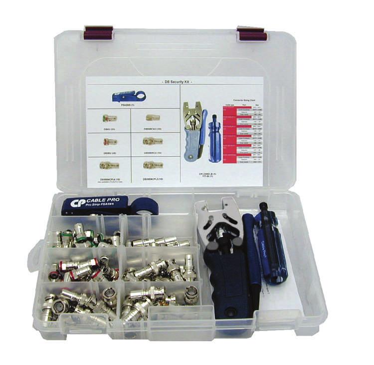 19 F-Conn DB Starter Kit ICM Corp. s DB Starter Kit includes the right tools to create a secure, structured wiring installation.