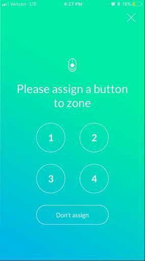 Once a zone has been assigned to a zone on the remote, the icon will indicate which zone on the remote it is.