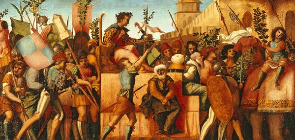 3 Palma Vecchio The Triumph of Caesar, c. 1510 Oil on wood, 69.5 x 145.7 cm (27 3/8 x 57 3/8 in.