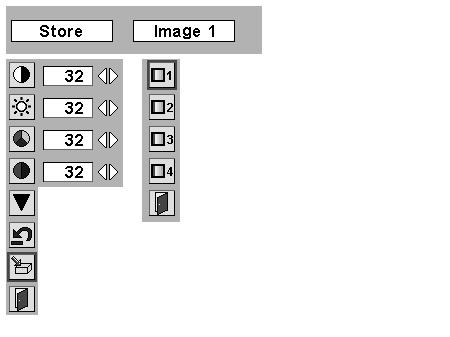 Image Level Menu Move a red frame pointer to the image icon to be set and then press SELECT button.