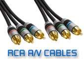 Home Theater Cable Center RCA Audio Video Cables RCA Audio Video Cables by Amphenol -- All Amphenol RCA A/V cables are fully molded, shielded, and impedance-matched, providing the most robust