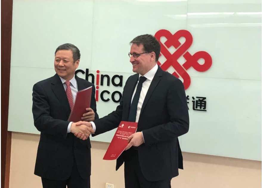 Stepping up cooperation with China Unicom Historic and strong partner in the region New MoU addressing satellite communications market in the framework of the Belt