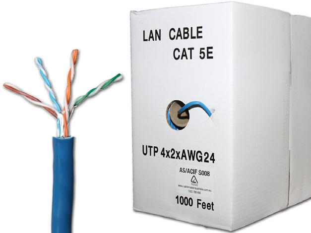 Data Cable CAT5E YELLOW CABLE 305M QUICK PULL BOX PN: CAT5EYELLOW Cable length 305m, Quick Pull Box, Yellow