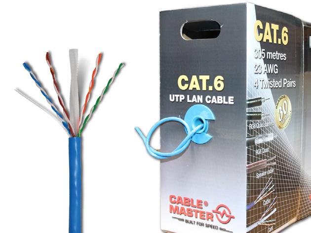 305m, Quick Pull Box, Blue sheath Solid Bare Copper Flame retardant PVC CAT5E YELLOW/PINK/GREEN/RED CABLE