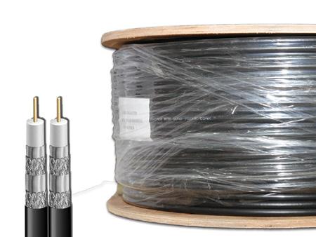 retardant PVC RG6 QUAD DIGITAL COAX CABLE 305M REEL PN: RG6QUAD/REEL Cable length 305m, wooden