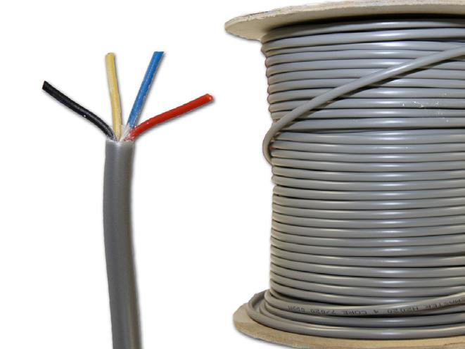 Security Cable 4 CORE 7 X 0.20MM SECURITY CABLE 100M REEL PN: SC47020, Grey PVC Tinned Copper Stranded Cable 4 (7 x 0.20mm) 4 CORE 7 X 0.