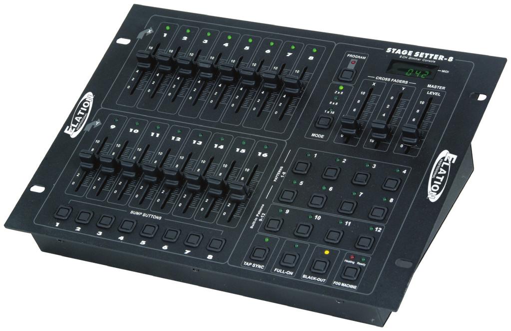 Introduction STAGE SETTER-8 User Instructions Introduction: Thank you for purchasing the Elation Professional Stage Setter 8.