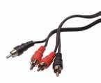 RCA Patch Cable - 4 RCA Plugs to 4 RCA Plugs Accessories Black Black Cable with Color-Coded Plugs (Y-W-R-B), carded unit pack
