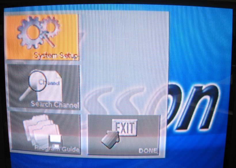 Auto Scan 1. Press the Menu button on the remote control. The screen will be displayed as shown in Figure 6. Use the Up/Down arrow key to highlight the Search channel. Press the OK button.