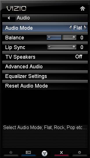 5 Adjusting the Audio Settings To adjust the audio settings: 4. When you have finished adjusting the audio settings, press the EXIT button on the remote. 1. Press the MENU button on the remote.