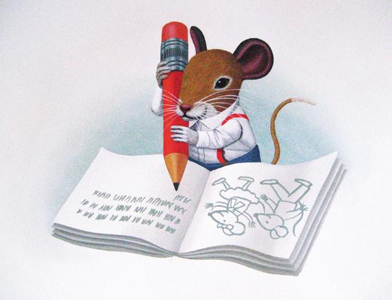 Around that time I met a school librarian who was plagued with a naughty wild mouse, causing endless mousey mischief in her stacks.