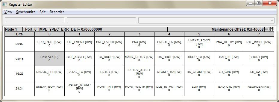 Figure 19: Port_n_IMPL_SPEC_ERR_DET Register Error Counters (Enhanced Version Only) RapidFET JTAG Enhanced