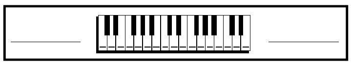 On the keyboard each key plays a certain pitch. Each white key corresponds to a letter A, B, C, D, E, F or G. The letters proceed alphabetically from A to G and then they go back to A.