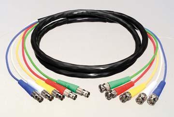 Pro-Video Accessories 5 - R6/U RGBHV PVC 75Ω BNC Length (FT) CN-6355-xx 5 COAX PVC RGBHV 5 BNC (M) to 5 BNC (M) 12, 25,50,75,100,150 RGBHV- 5 Coaxial Cable 75 Ohm BNC 5 - R59/U RGB PVC 75Ω
