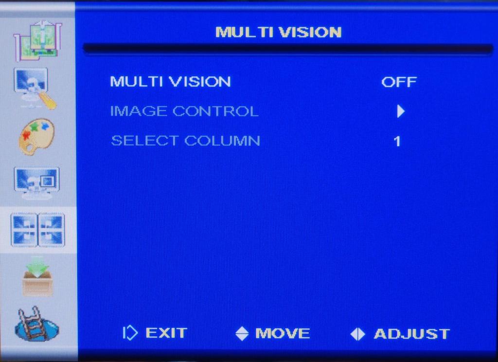 Page 19 of 34 Quad Screen Menu Multi Vision Use the Multi Vision screen to manage your