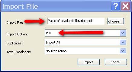 Import button to add to the library To create hyperlinks between in text citations and related references in the bibliography: 1) Click on Bibliography under the