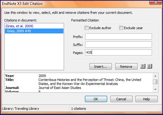 Upgrading old documents with EndNote citations from a previous version When the Output Style is changed, existing documents formatted in another style will