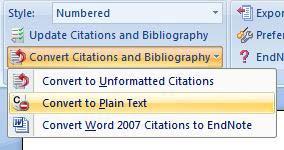 To correct the reference in your Word document, click on the Update Citations and Bibliography button on the ribbon. EndNote will format the references again and the bibliography will be corrected. g.