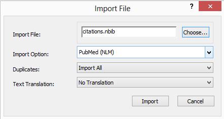nbib in a folder, then import into
