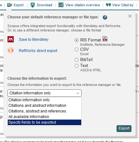 4 Export from Scopus Note: we recommend always having your EndNote library open before you begin exporting references from Library Search, Google Scholar or a database.