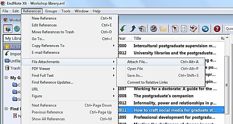 Some words of caution about saving full text attachments in your EN library Although the paper clip symbol seems to indicate that the article is saved in your EN library, it is in fact saved into a