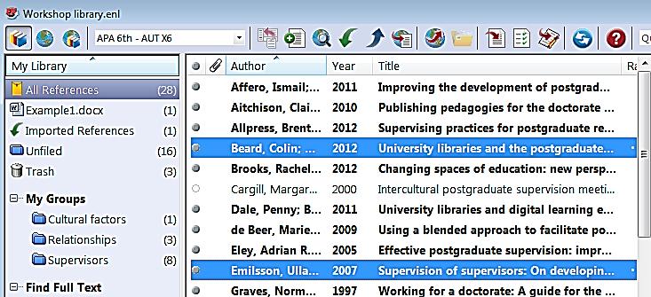 In your Word document, position the cursor at the end of the second paragraph (add an extra space before the full-stop) as this is where we are going to insert the citations.