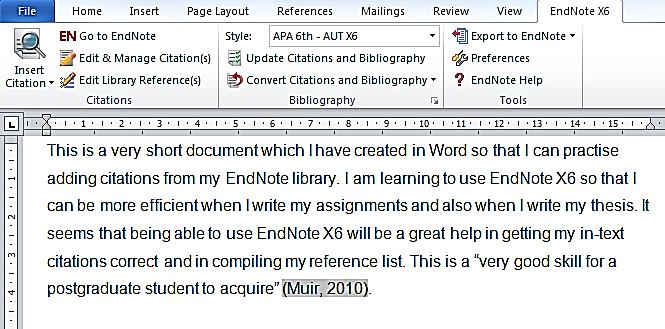 11.4 Edit citations It is possible to edit citations once they are inserted into your document (i.e. the in-text citations ).
