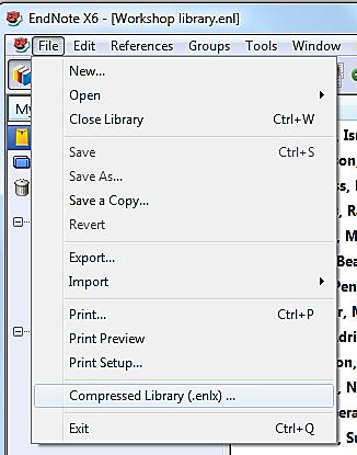 12. Backup your EndNote library Your EndNote library will soon become an important and valuable information resource that you cannot afford to lose so it is important that, right from the start, you