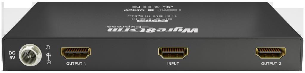 Panel Description - Front 2 1 2 3 1 LED - ON: HDMI source connected to input port and powered on LED - OFF: No HDMI source connected or source powered off 2 LED ON: HDMI display device connected to