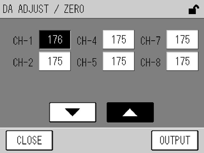 6 FUNCTIONALITIES Adjusting the zero output and span output Zero output adjustment 1. Output [0%] on the ANALOG OUTPUT screen and then press the [ZERO] key.